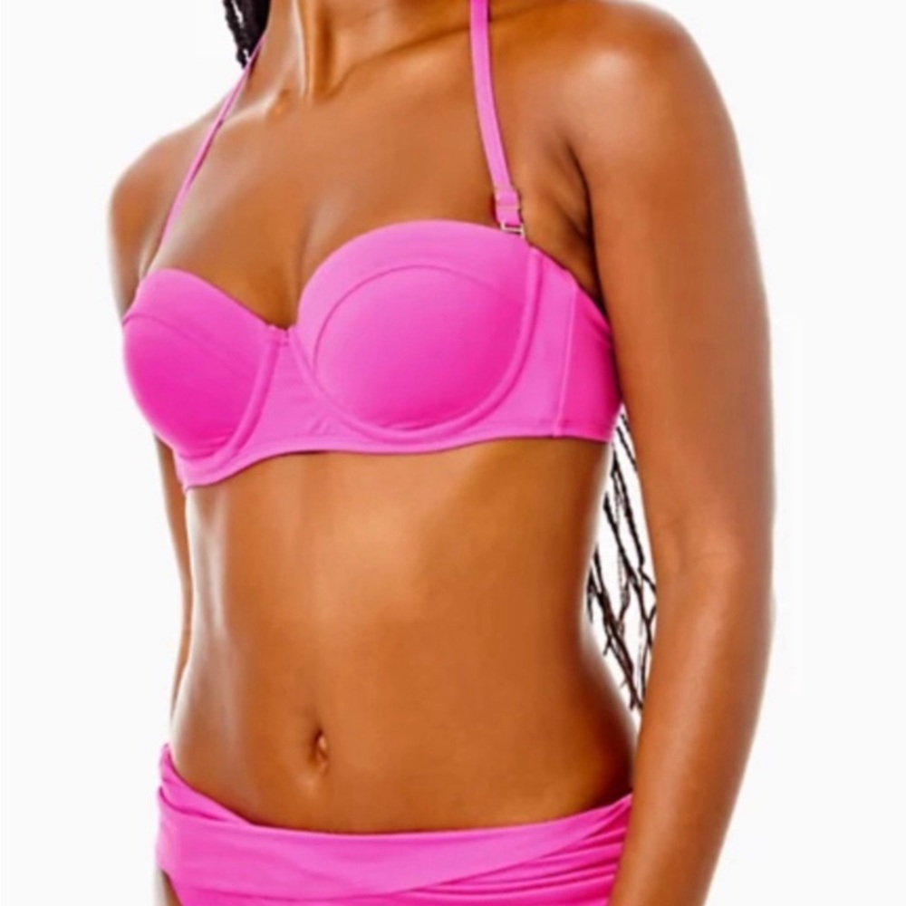 lilly pulitzer leven balconette pink bikini top